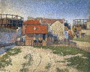 Paul Signac the gas tanks at clichy France oil painting artist